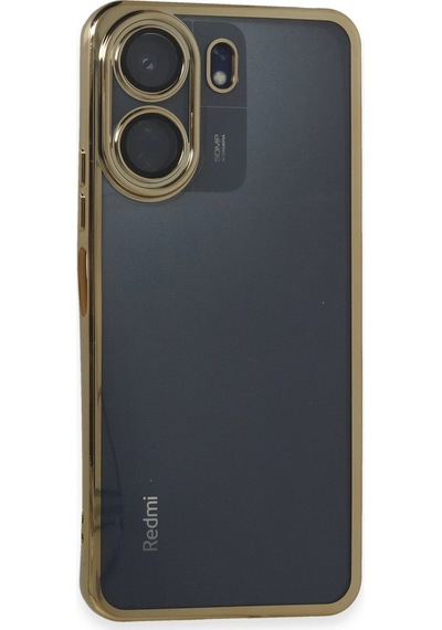 Xiaomi Redmi 13c Kılıf Razer Lensli Silikon - Gold