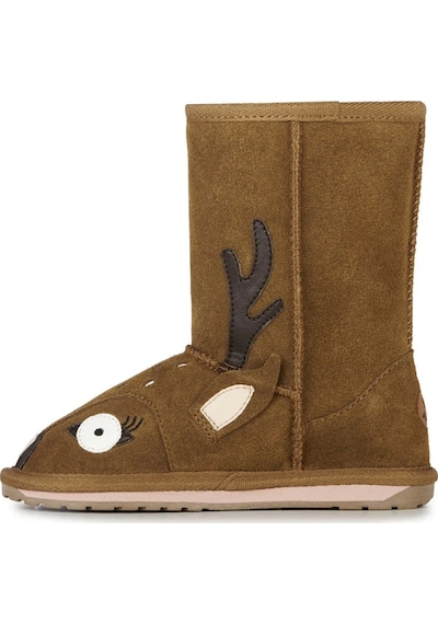 Emu Australia Leather Deer Walker Girl's Boot Kız Çocuk Koyun Derisi Koyun Kürkü Bot Kahverengi Kahverengi Emu Australia Leather Deer Walker Girl's Boot Kız Çocuk Koyun Derisi Koyun Kürkü Bot Kahverengi Kahverengi