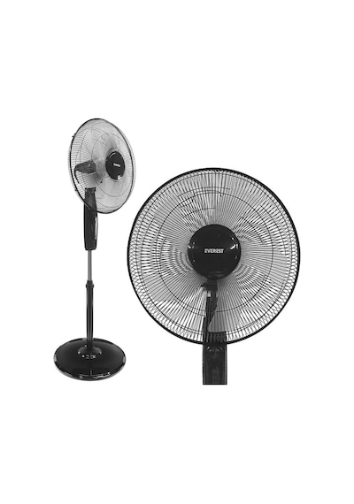 Everest Fan11 Cool Air 16 İnç 45 Watt 5 Pervaneli 3 Kademe 1200rpm Zaman Ayarlı Vantilatör Siyah
