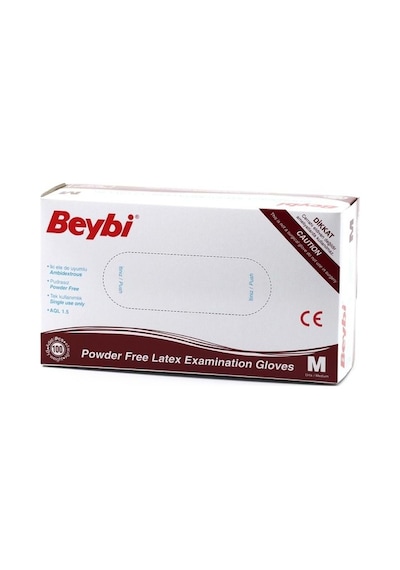 Beybi Pudrasız Lateks Eldiveni 100 Lü Paket M