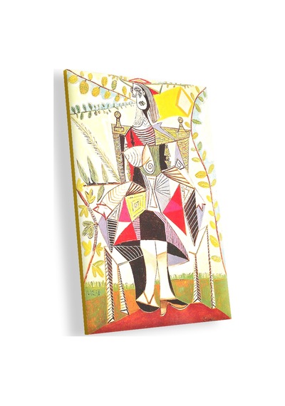 Cakasepetim Seated Woman İn A Garden, 1938 By Picasso Ahşap Mdf Tablo
