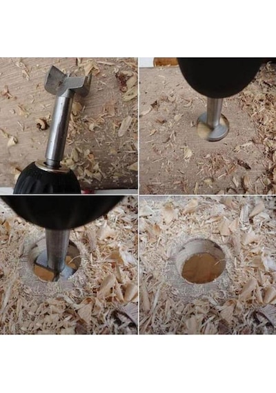 80 Mm Menteşe Yuva Açma Freze Matkap Ucu Mumluk Açma Aparatı