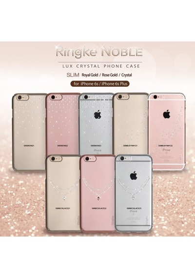 Ringke Noble Slim Apple Uyumlu iPhone 6s/ 6 İle Taşlı Kılıf 4 Tarafı Saran Tam Koruma Rose Gold