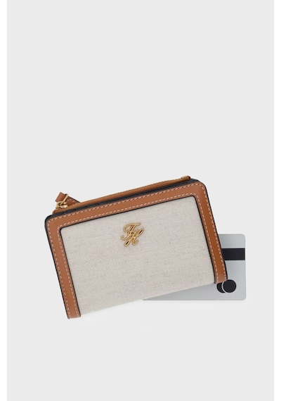 Tommy Hilfiger Kanvas Katlanır Cüzdan Kadın Cüzdan Aw0aw18706 Gb8 Bej