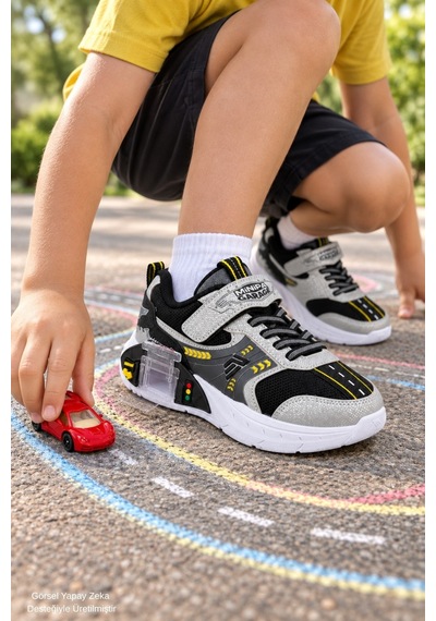 Muggo Drift Garaj Tabanlı Çift Metal Arabalı Cırtlı Ve Bağcıklı Günlük Erkek Çocuk Sneaker Spor Ayakkabı Gri Muggo Drift Garaj Tabanlı Çift Metal Arabalı Cırtlı Ve Bağcıklı Günlük Erkek Çocuk Sneaker Spor Ayakkabı Gri