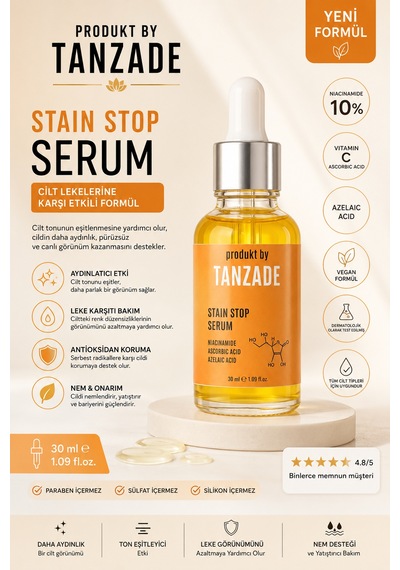 Produkt By Tanzade Stain Stop Serum Leke Karşıtı Cilt Bakım Serumu 30 Ml