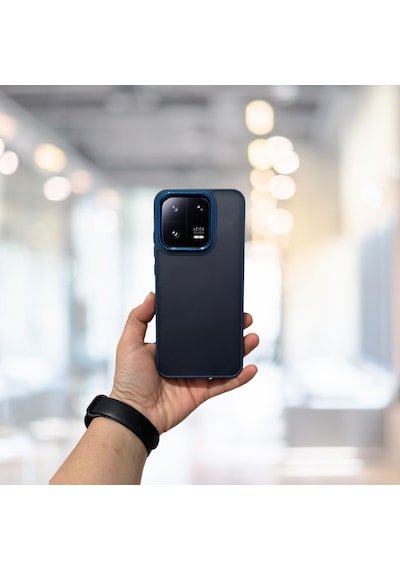 Xiaomi Mi 13 Pro Arkası Buzlu Şeffaf Hassas Düğme Kamera Çıkıntılı Sert Mat Perfect Lacivert -