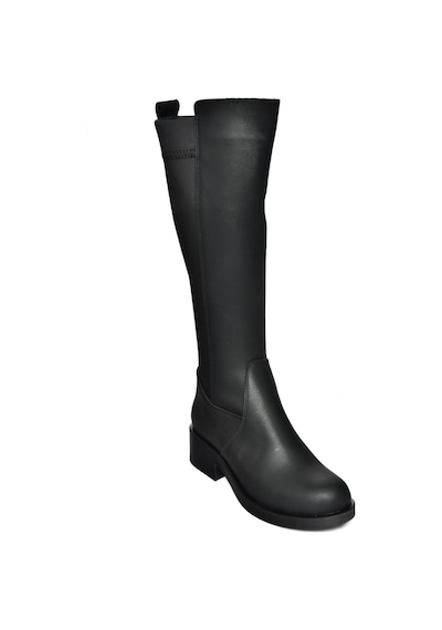 Fox Shoes R674009809 Siyah Alçak Topuklu Kadın Çizme Siyah