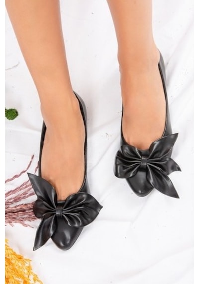 Fox Shoes Siyah Kadın Babet H726810509 Siyah