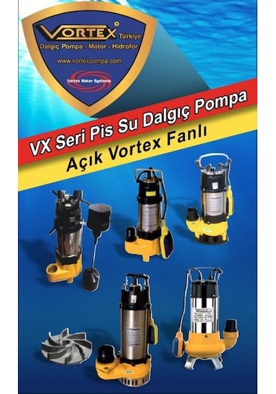 Vortex Vx 200 M 2 Hp 2" 220V Pis Su Foseptik Dalgıç Pompa