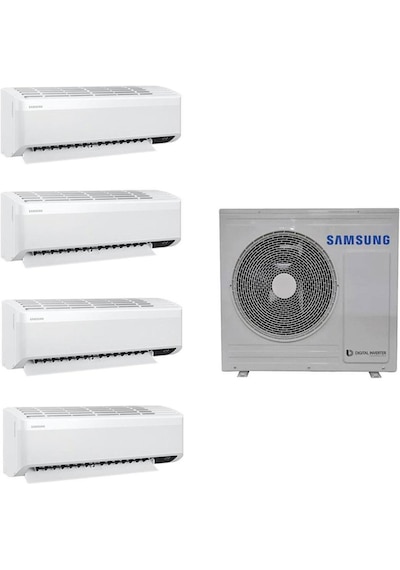 Samsung WindFree Multi AJ080TXJ4KH/EA 8 kW 1 Dış + 4 İç Ünite (9+9+9+12) Duvar Tipi Klima
