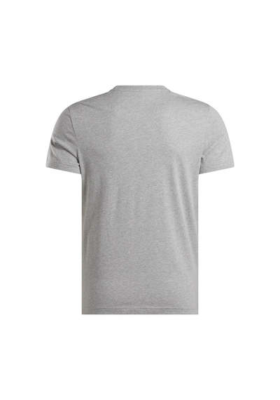 Reebok Id Small Logo Tee Gri Erkek Kısa Kol T-shirt Gri-kırmızı