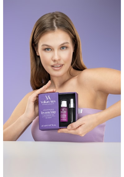Volkan Ates Natural & Beauty Lavandula Angustifolia Saf Lavanta Yağı Cam Damlalıklı 20 Ml
