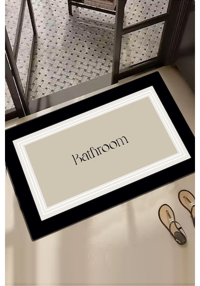 Roose Tekli 60x100 Cm Banyo Paspas Seti, Kaydırmaz Tabanlı Djtbanyo Renkli