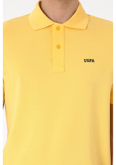 U.S. Polo Assn. Erkek Regular Fit Polo Yaka Sarı Basic Tişört 50306007-VR044