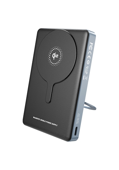 Lenyes Pw1013d Pd 30w Göstergeli Qi2 Teknolojili Standlı Wireless Powerbank 15w 10000mah Siyah