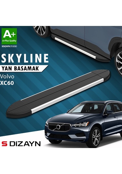 S-dizayn Volvo Xc60 2 Skyline Aluminyum Yan Basamak 193 Cm 2017-2023 A+ Kalite