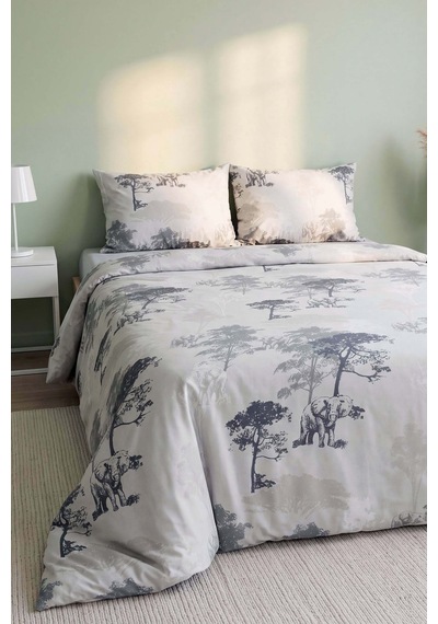 Simple Elegance Ranforce Çift Kişilik Nevresim Takımı 4 Parça Çok Renkli