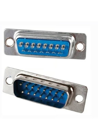 Molix 15 Pin Erkek D-sub Konnektör - 2 Sıra Standart Db15 Lehim Tipi Soket