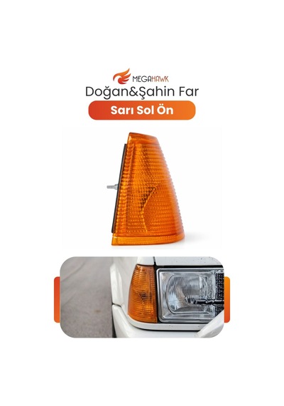 Doğan Şahin Ön Sinyal Lambası Sol Sarı Cam Led Uyumlu Köşe Sinyal Farı