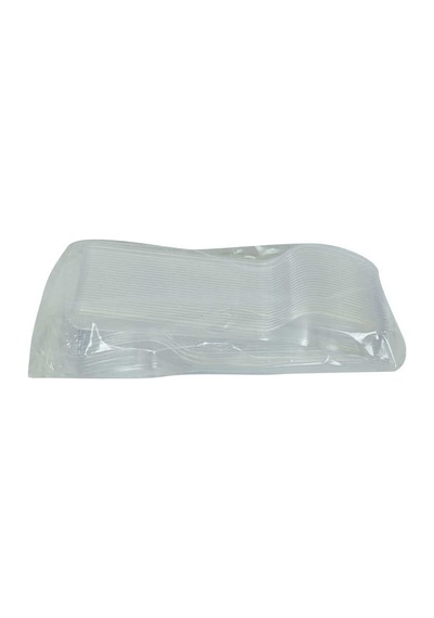 Lüks Çatal Sert Plastik Şeffaf 50 Adet 1 Paket Çok Renkli