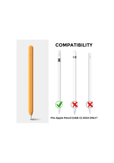 Apple Pencil Usb-c İçin Uyumlu Koruyucu Esnek Silikon Kılıf Kalem Değildir Kırmızı