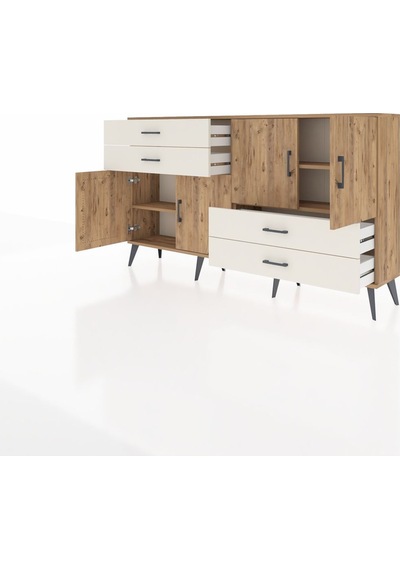 Arges Konsol 3 Raflı 4 Çekmeceli 4 Kapaklı 176x30x99 Çam-çam/ayta Çam-çam/aytaşı Arges Konsol 3 Raflı 4 Çekmeceli 4 Kapaklı 176x30x99 Çam-çam/ayta Çam-çam/aytaşı
