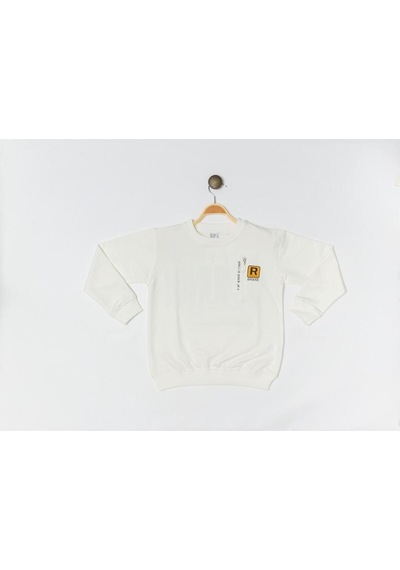 Modalı Çocuk Brane Cotton Rtr0006 Fermuar Detaylı Baskılı Swearshirt