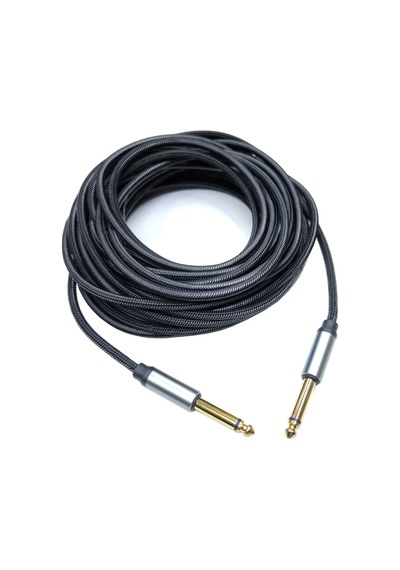 6.3 Mm Mono Gitar Anfi Ara Bağlantı Kablosu Ts Mono Jaklı Kablo 10m