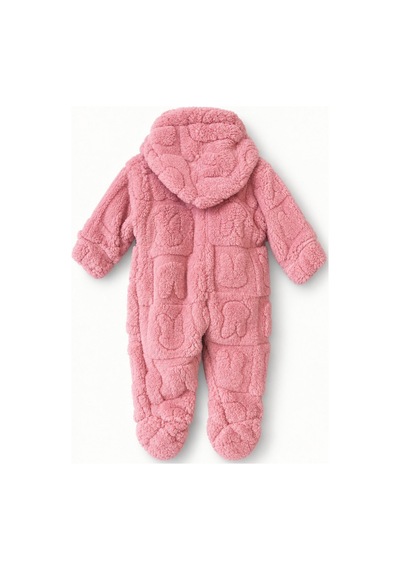 Kız Erkek Bebek Tavşan Ve Ayı Oyuncaklı Peluş Tulum Tlm0301 Pembe