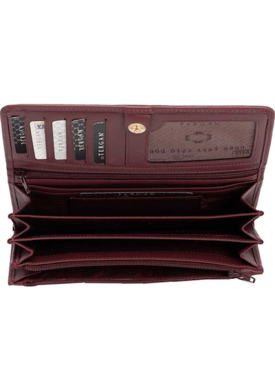 Tergan Bordo Deri Kadın Cüzdan - S1cb00005783-g7q Bordo
