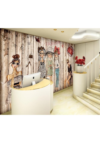 Güzellik Salonları İçin Özel Tasarım Duvar Kağıdı (397459754)