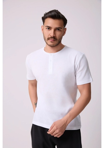Defys Erkek Henley Yaka %100 Pamuklu Dokulu Kumaştan Kısa Kollu Günlük Basic Beyaz Tişört Beyaz - 852146174 Beyaz Defys Erkek Henley Yaka %100 Pamuklu Dokulu Kumaştan Kısa Kollu Günlük Basic Beyaz Tişört Beyaz - 852146174 Beyaz