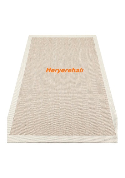 Mono Mno 02 Beıge Hav Toz Vermez Kaymaz Tabanlı Şık Kilim