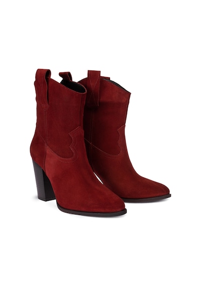 Deery Hakiki Süet Bordo Kadın Bot Bordo (539861904) Bordo