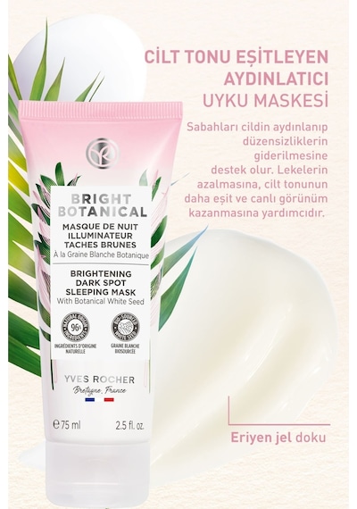 Yves Rocher Bright Botanical Leke Karşıtı ve Aydınlatıcı Uyku Maskesi 75 ML