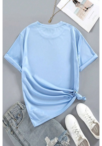 Uyguntarz Unisex The Sunshine Baskılı Tasarım Tshirt Bebe Mavisi