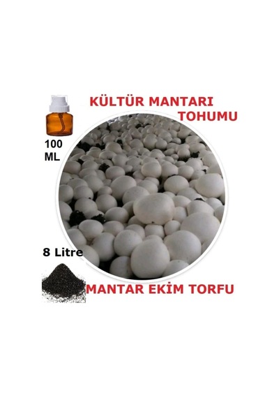 100 Ml Kültür Mantarı Tohumu + 13 Lt Mantar Ekim Torfu Başka Bir Şeye Gerek Yok