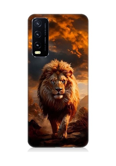Vivo Y20 Uyumlu Yırtıcı Aslan Kral Desenli Silikon Kılıf