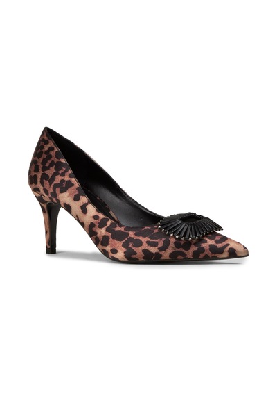 Deery Kadın Leopar Desenli Toka Aksesuarlı Topuklu Ayakkabı - V3091zlprm01 Kahverengi Deery Kadın Leopar Desenli Toka Aksesuarlı Topuklu Ayakkabı - V3091zlprm01 Kahverengi
