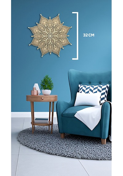 Capellawoodworks Mandala Çok Katmanlı Dekoratif 32x32
