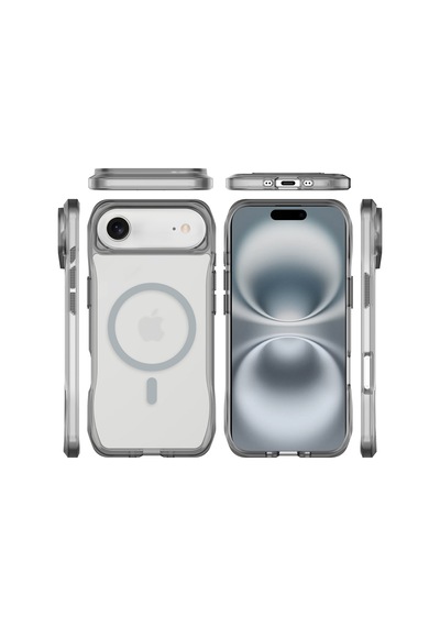 Buff Apple Uyumlu iPhone 17 Air Magsafe Octa Shield Kılıf Açık Gri