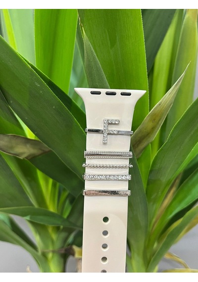 Apple Uyumlu Watch    Kordon Aksesuarı Charm Set F Harfi
