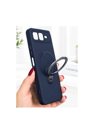 İnfinix Smart 10 Plus İle Uyumlu 360 Derece Dönebilen Kalın Metal Magsafe Halka Stantlı İçi Kadife Korumalı Ultra Lüx Premium Silikon Kılıf Lacivert İnfinix Smart 10 Plus İle Uyumlu 360 Derece Dönebilen Kalın Metal Magsafe Halka Stantlı İçi Kadife Korumalı Ultra Lüx Premium Silikon Kılıf Lacivert