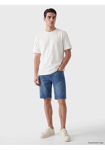 LC Waikiki Lc Waıkıkı Ekru Bisiklet Yaka Erkek Pijama Üst