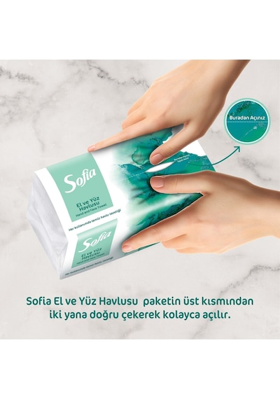 100'lü El Ve Yüz Havlusu 2 Paket Yumuşak Doku İle Mükemmel Kurulama Sağlar