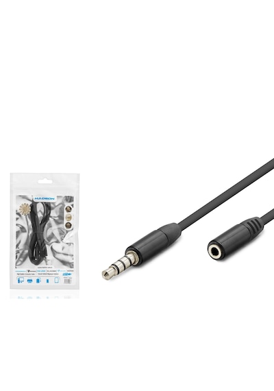 1.2 Metre 4 Boğumlu Aux Stereo + Mikrofon 3.5mm Jack Ses Kablosu
