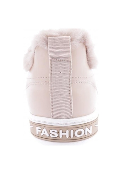 Dgn 22510 Kadin Kürklü Sneakers Ayakkabi 22510-1571-R0152 Bej