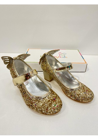 Butikhappykids Kız Çocuk Abiye Ayakkabı Gold Kelebekli Pırıltılı Parti -doğum Günü Topuklu Kız Çocuk Ayakkabı Gold Altın Butikhappykids Kız Çocuk Abiye Ayakkabı Gold Kelebekli Pırıltılı Parti -doğum Günü Topuklu Kız Çocuk Ayakkabı Gold Altın