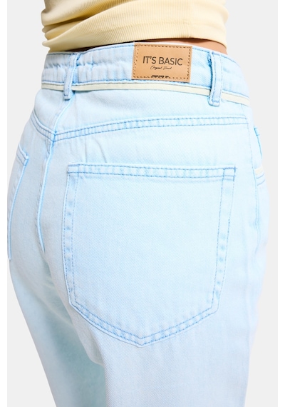 Itsbasic Kadın Bebe Mavi 3s6-103 Loose Fit Özel Yıkama Tasarım Denim Jean Itsbasic Kadın Bebe Mavi 3s6-103 Loose Fit Özel Yıkama Tasarım Denim Jean